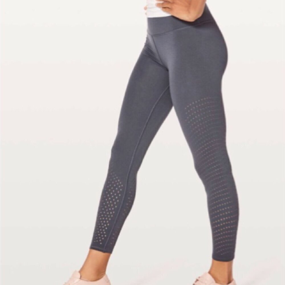 Lululemon Reveal 7/8 Tight Vortex 25” Gray Size 4 Style W5AR7S